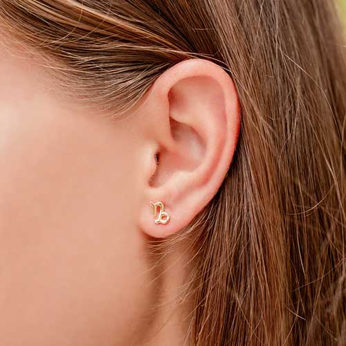 עגילי מזל גדי (Capricorn) קולקציית Zodiac