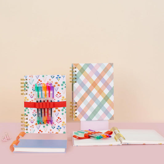 מחברת ספירלה עם סט עטים Pretty Posies