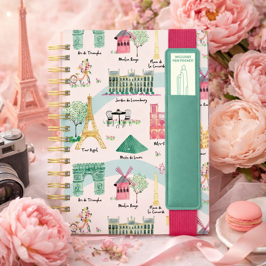 מחברת ספירלה עם כיס לעט Sights of Paris