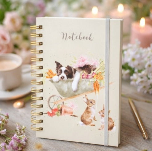 מחברת ספירלה כלבים במריצה Wrendale