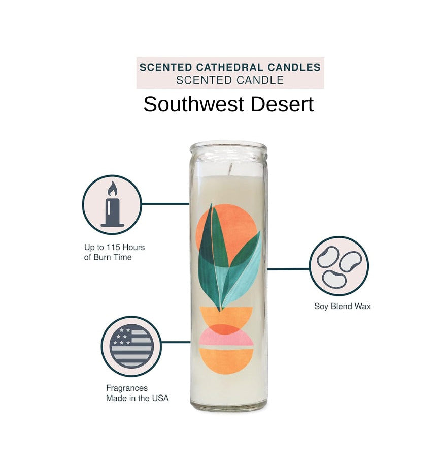 נר בסגנון קתדרלה - Southwest Desert