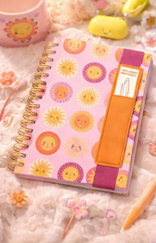 מחברת ספירלה עם כיס לעט Sunny Day