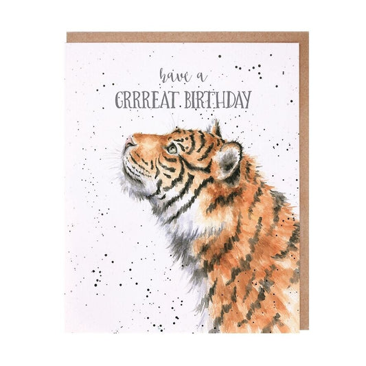 כרטיס ברכה ליום הולדת Grrreat Birthday' tiger (OC091)