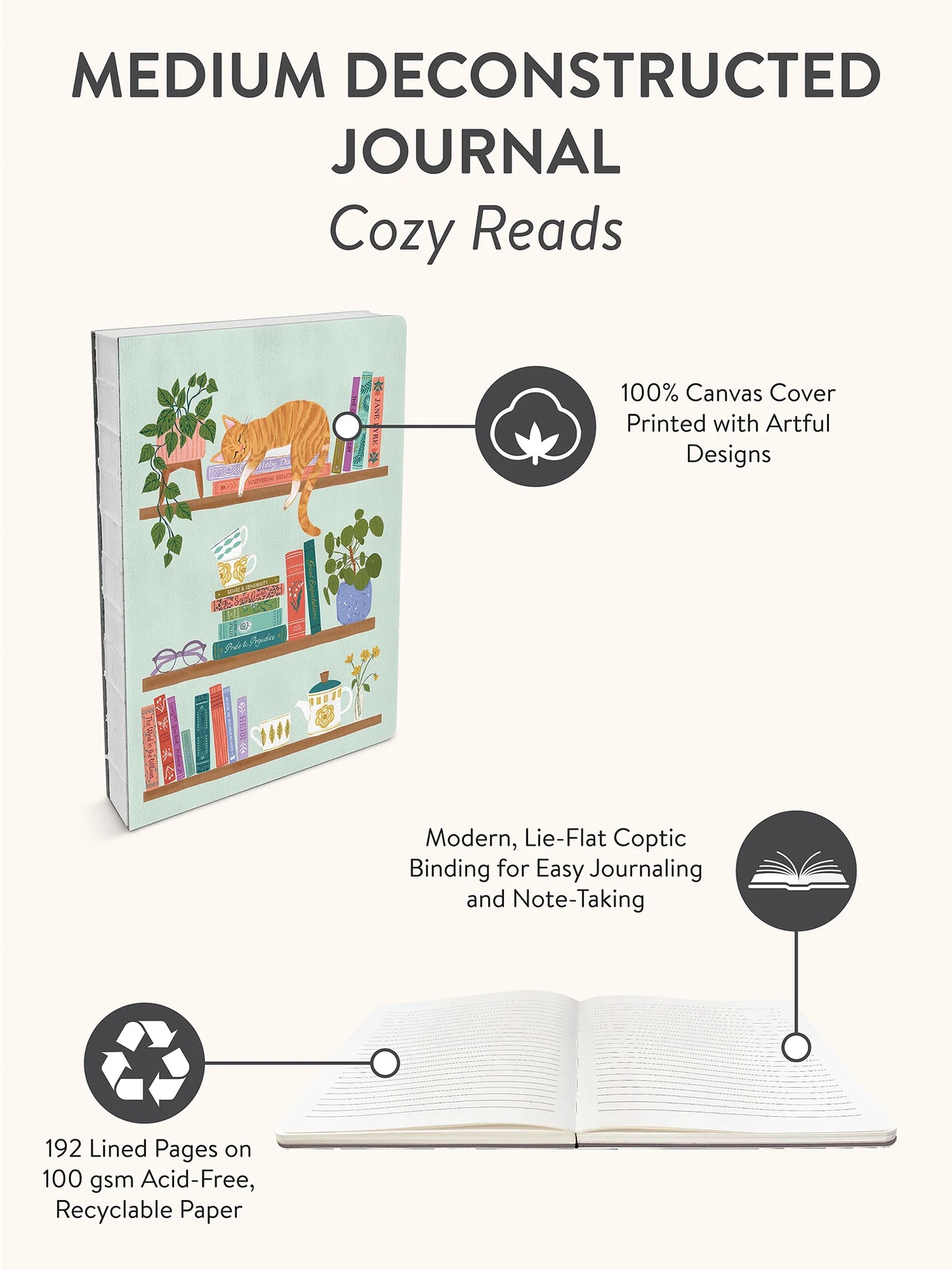 מחברת כריכה קשה Cozy Reads