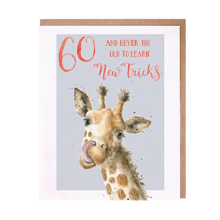 כרטיס ברכה ליום הולדת And Never Too Old To Learn New Tricks 60 (PAC036)