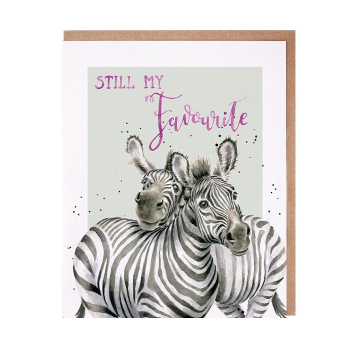 כרטיס ברכה ליום הולדת Still my Favourite' zebra (PAC020)