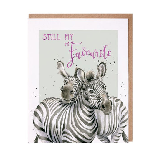 כרטיס ברכה ליום הולדת Still my Favourite' zebra (PAC020)