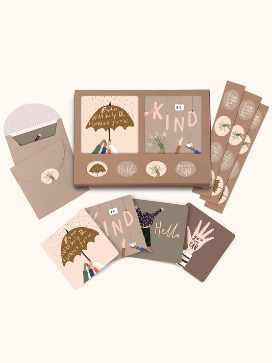 מארז כרטיסי ברכה מיני BE KIND