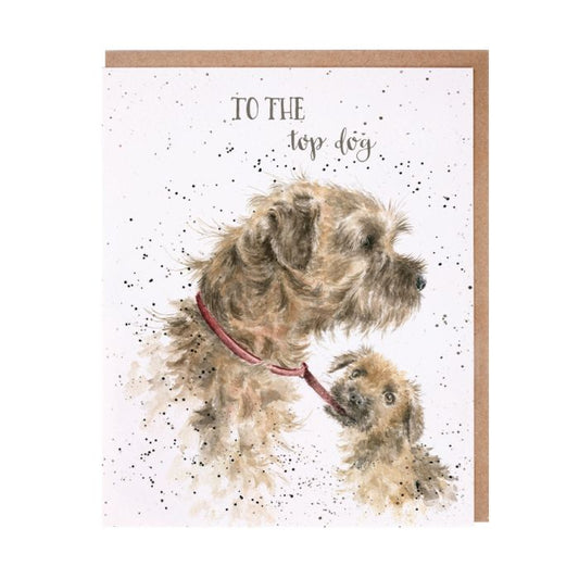 כרטיס ברכה 'To The Top Dog' border terrier (OC066)