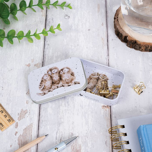 קופסת פח מיני ינשופים