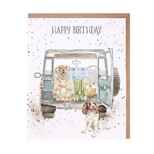כרטיס ברכה ליום הולדת 'Barking Birthday' Dog (OC125)