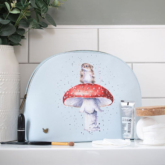 תיק קוסמטיקה גדול ומעוצב - עכבר על פטריה