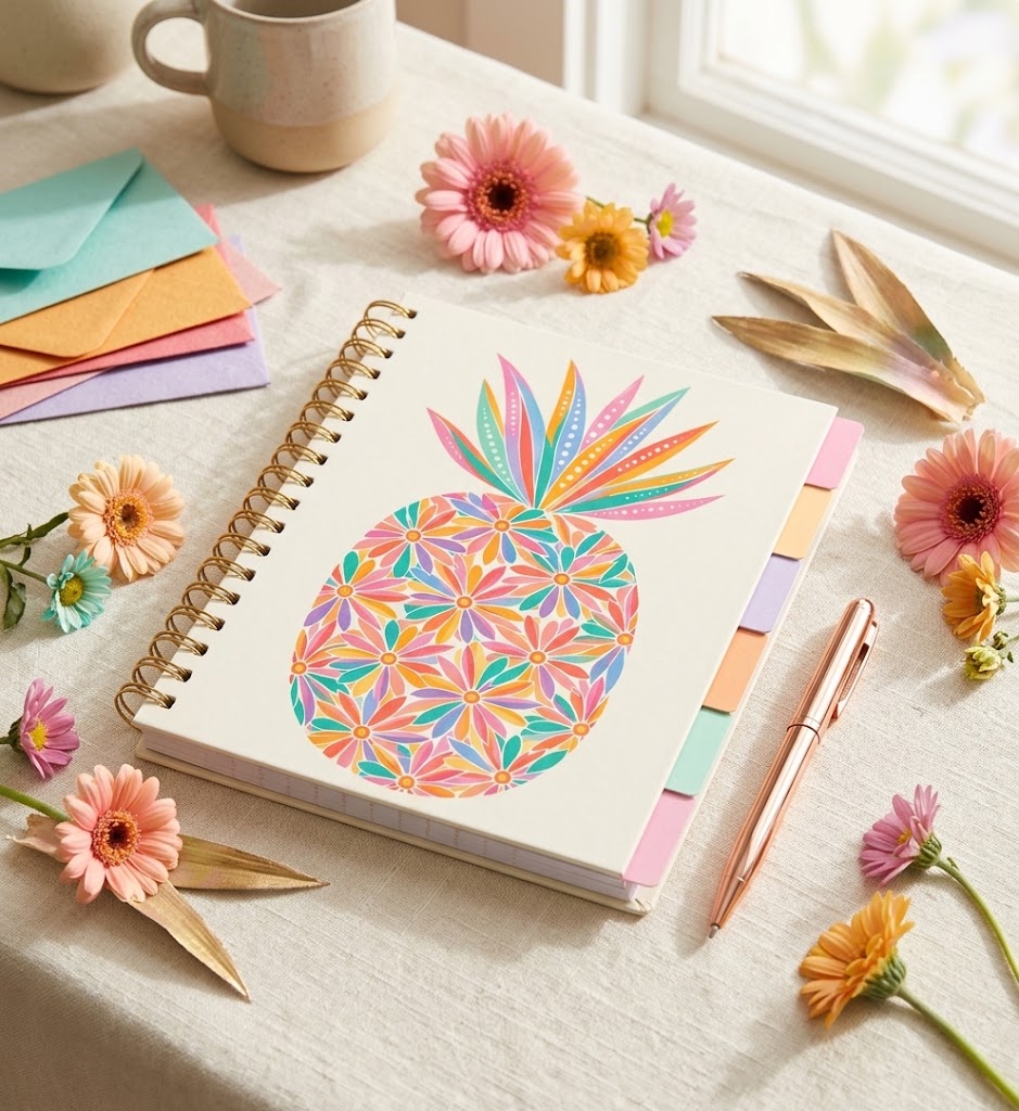 מחברת חוצצים Pastel Pineapple
