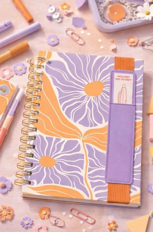 מחברת ספירלה עם כיס לעט ABloom