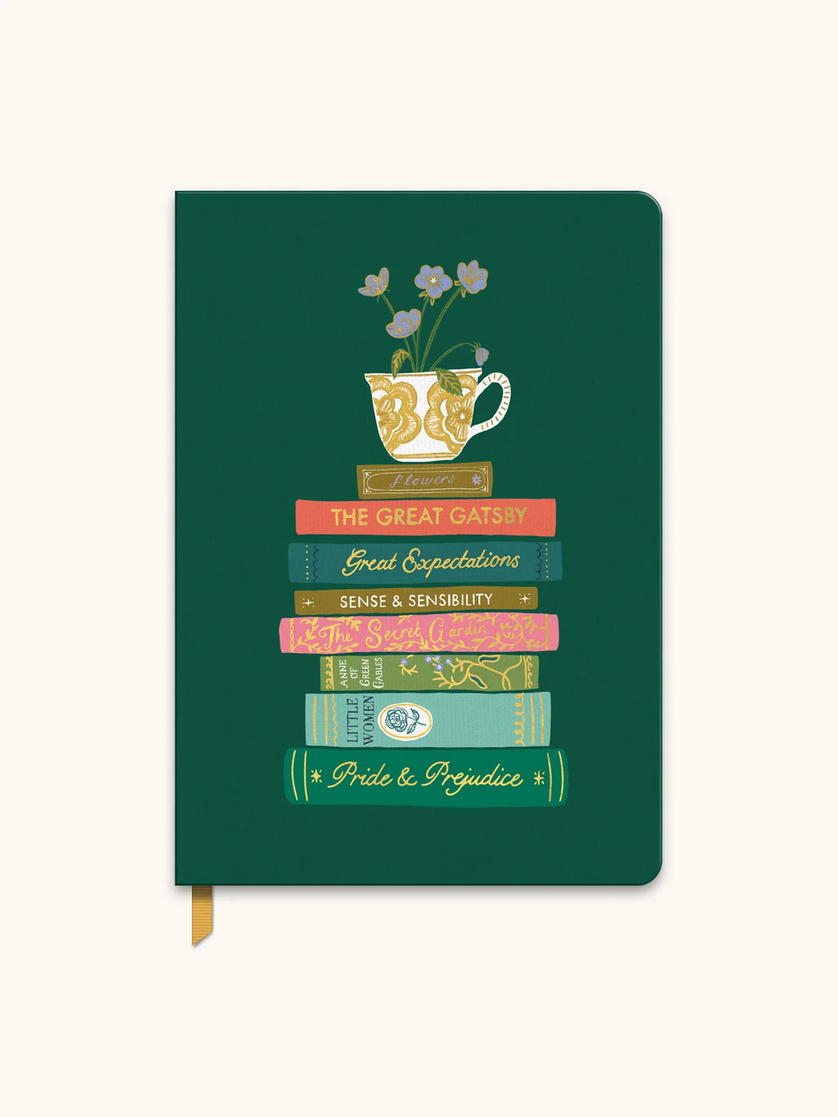 מחברת כריכת בד -  Cozy Reads Clara Clothbound Journal