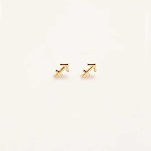 עגילי מזל קשת (Sagittarius) קולקציית Zodiac