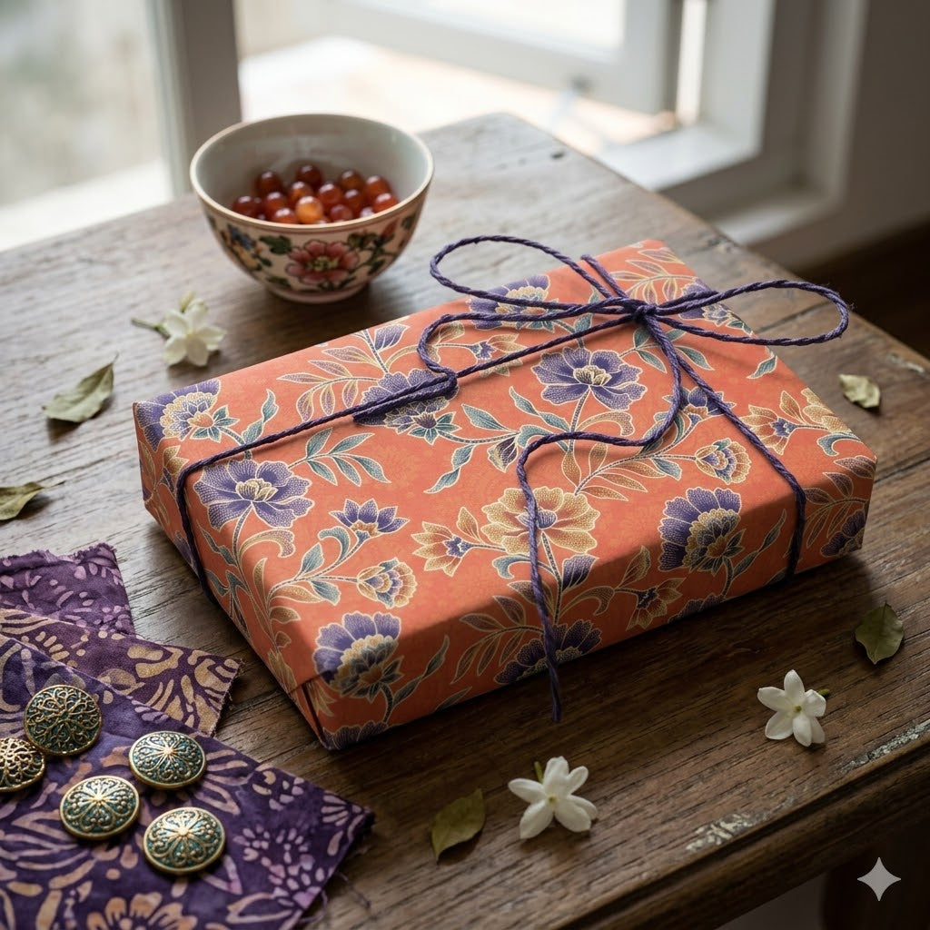 נייר עטיפה Batik Flower