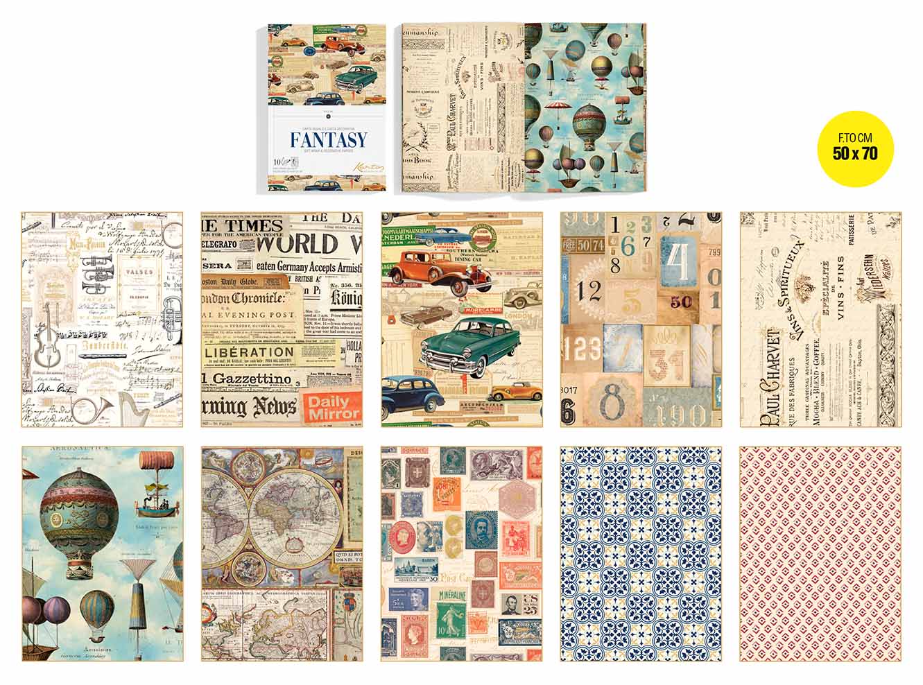 מארז ניירות עטיפה Fantasy