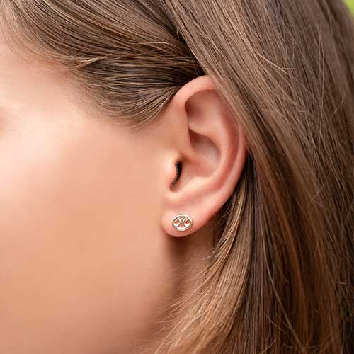 עגילי מזל סרטן (Cancer) קולקציית Zodiac