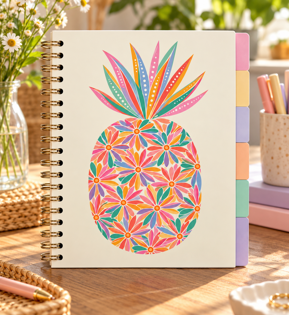 מחברת חוצצים Pastel Pineapple