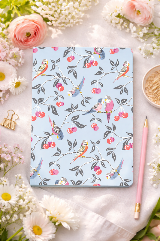 מחברת רכה keri דגם Birds in the Cherry Tree