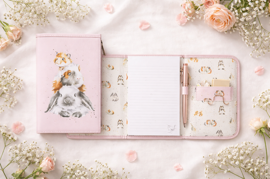 ארנק מחברת Piggy in the Middle Rabbit and Guiea Pig