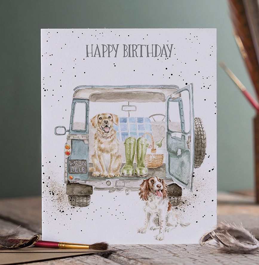 כרטיס ברכה ליום הולדת 'Barking Birthday' Dog (OC125)