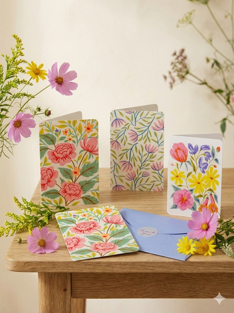 מארז כרטיסי ברכה SPRINGTIME BLOOMS