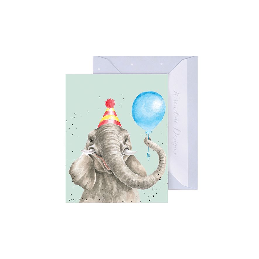 כרטיס ברכה מיני 'Let's Get This Party Started' elephant (GE117)