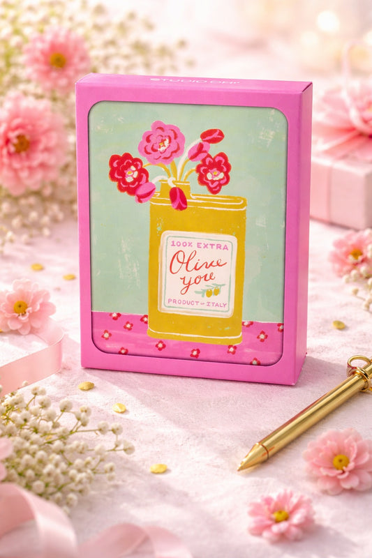 מארז כרטיסי ברכה Olive You Bouquet