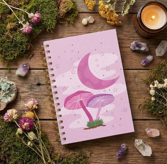 מחברת ספירלה Moonlight Mushrooms