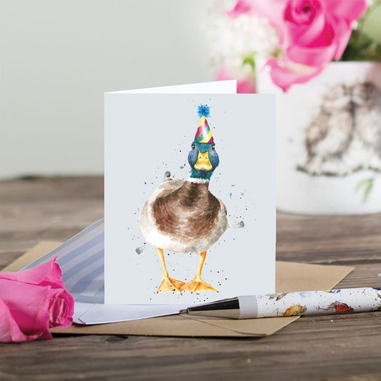 כרטיס ברכה מיני 'Conquackulations' duck (GE129)