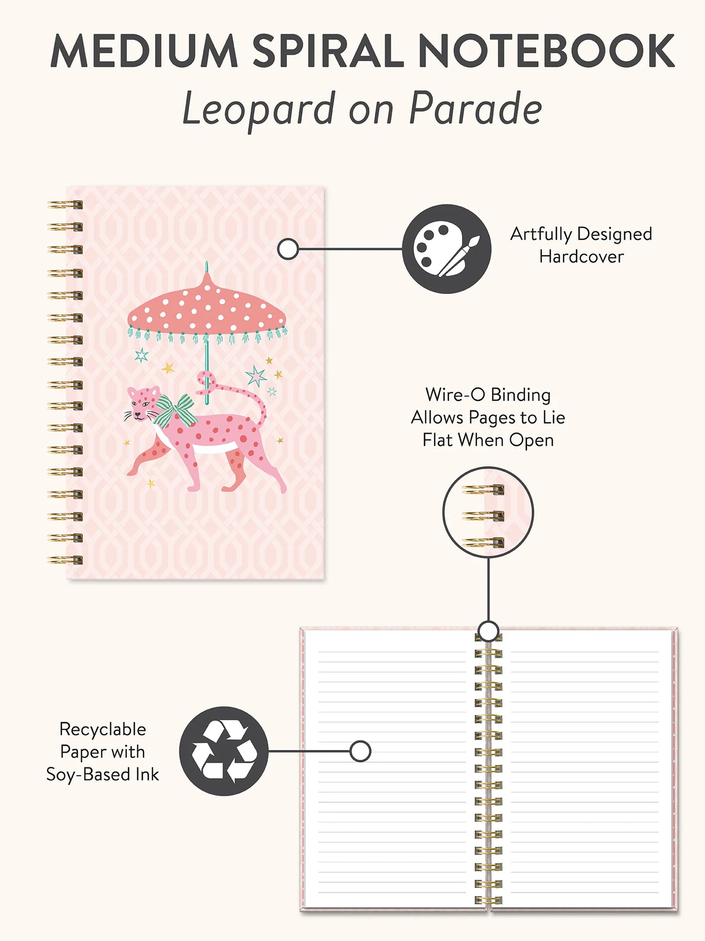 מחברת ספירלה Leopard on Parade