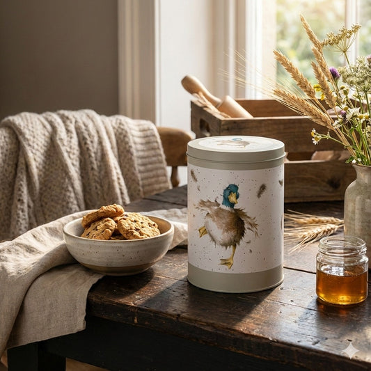 קופסת פח עגולה ברווז