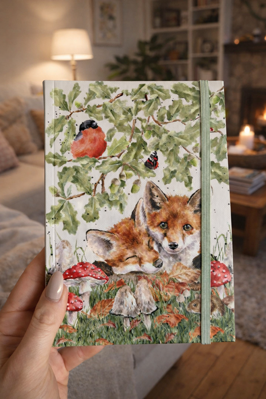מחברת כריכה רכה Fox Under the Oak Tree