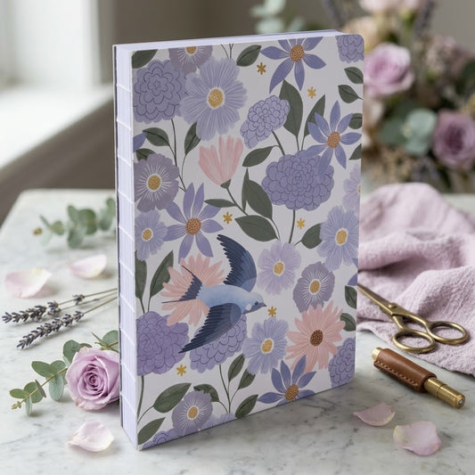 מחברת כריכה קשה  Birds & Blooms
