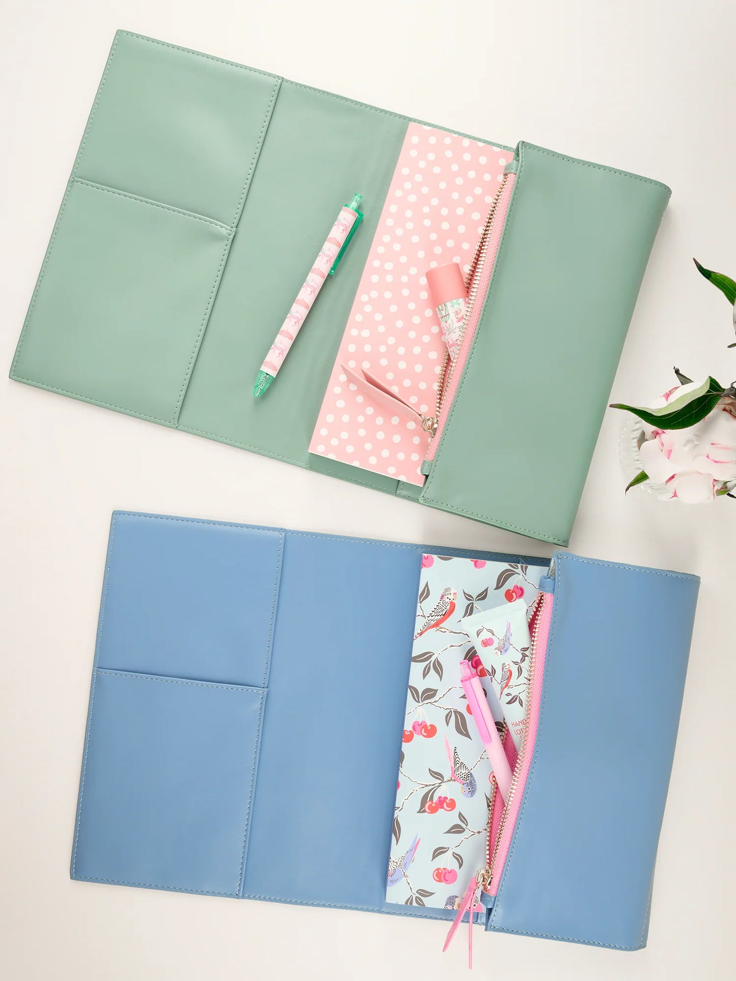 ארגונית Keri Notebook Organizer בצבע Sage & Blush