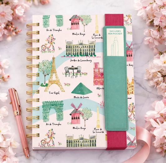 מחברת ספירלה עם כיס לעט Sights of Paris