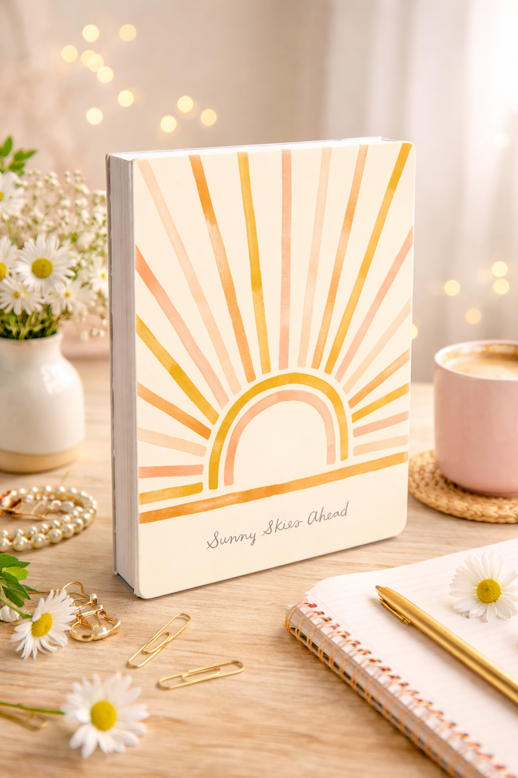 מחברת כריכה קשה  Sunny Skies Ahead