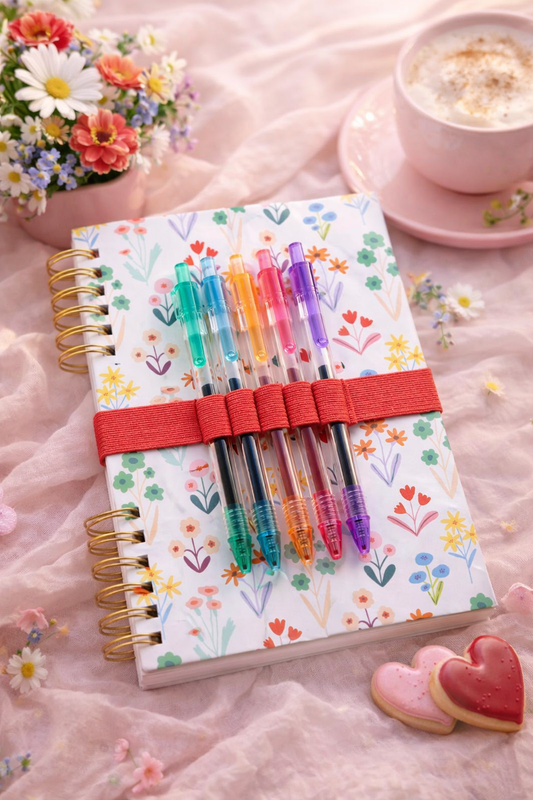 מחברת ספירלה עם סט עטים Meadow Lane