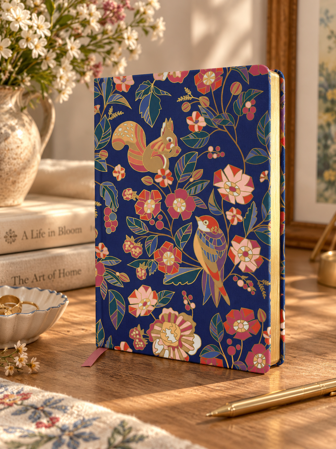מחברת כריכת בד -  Woodland  Twilight Clara Clothbound Journal