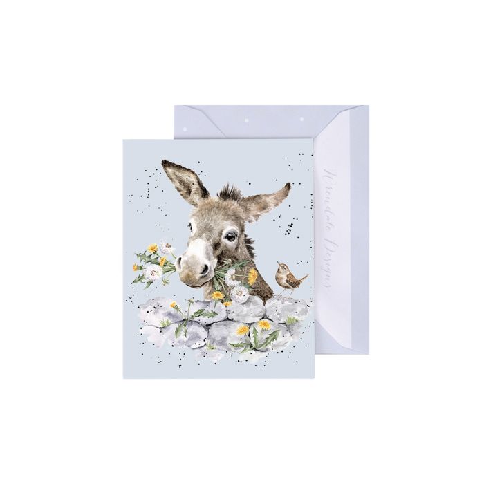 כרטיס ברכה מיני 'Fine and Dandy' Donkey (GE141)