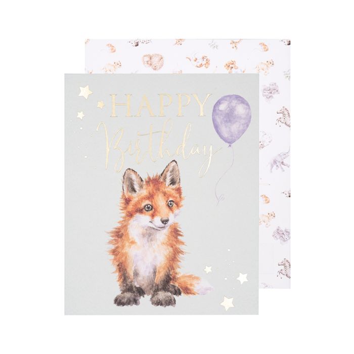 כרטיס ברכה Happy Birthday' Fox (LTW-OC010)