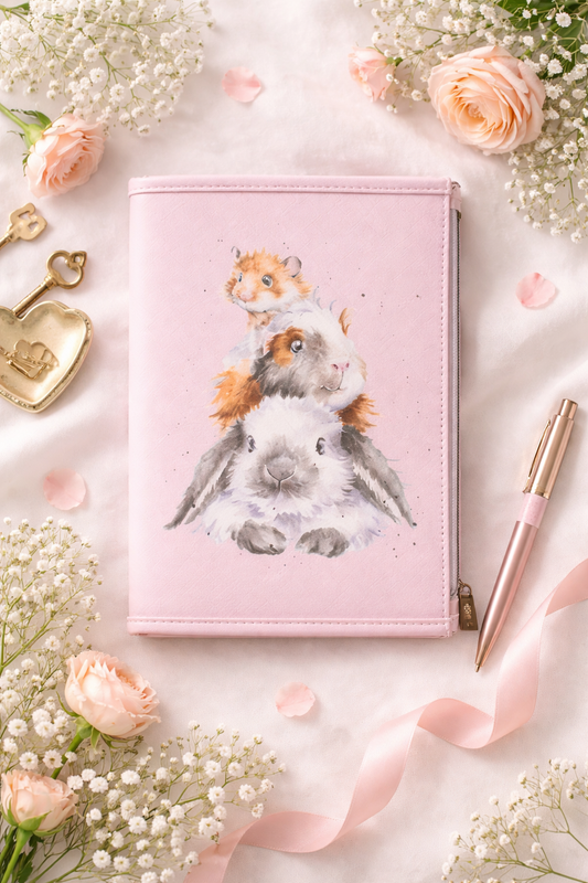 ארנק מחברת Piggy in the Middle Rabbit and Guiea Pig