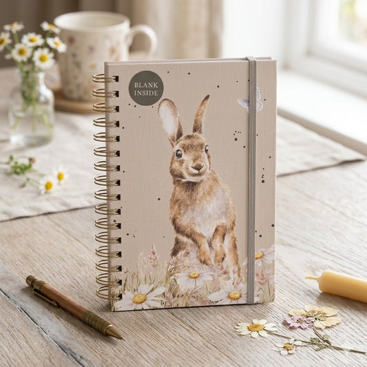 מחברת ספירלה חלקה Among the Daisies Rabbit