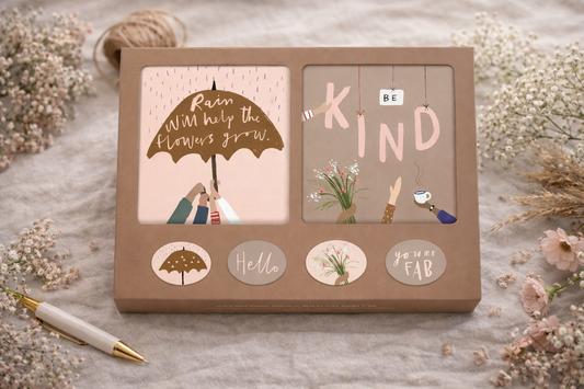 מארז כרטיסי ברכה מיני BE KIND