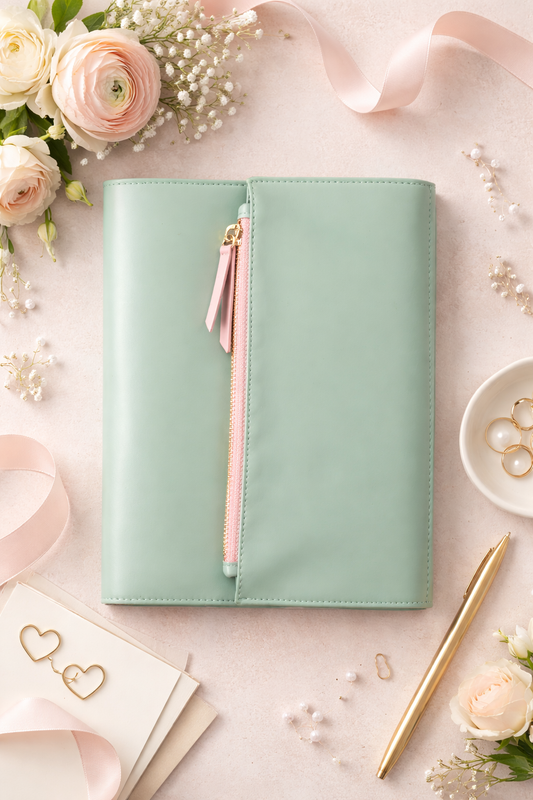ארגונית Keri Notebook Organizer בצבע Sage & Blush