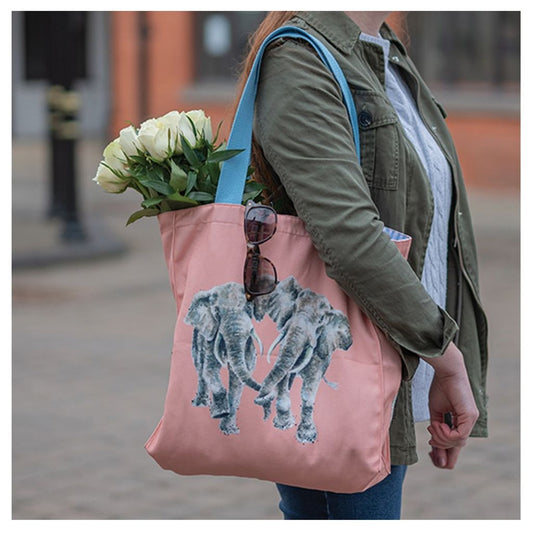 תיק קנבס מעוצב פילים