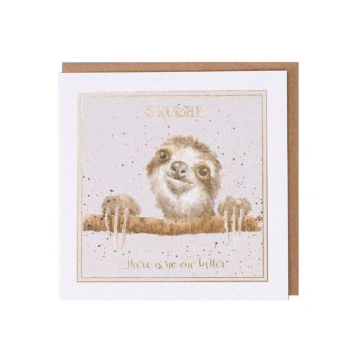 כרטיס ברכה be yourself sloth (ww011)
