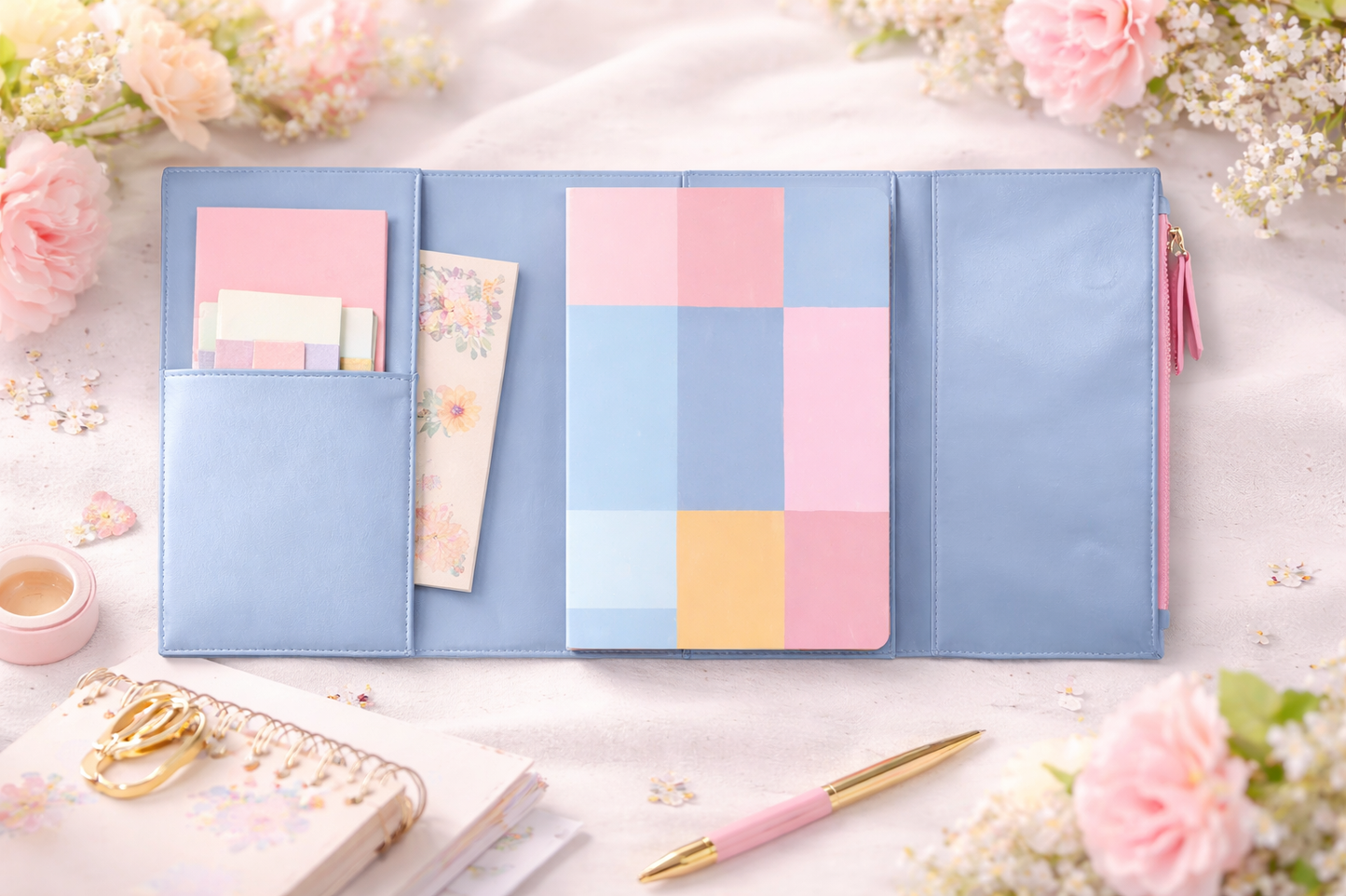 ארגונית Keri Notebook Organizer בצבע Periwinkle & Pink